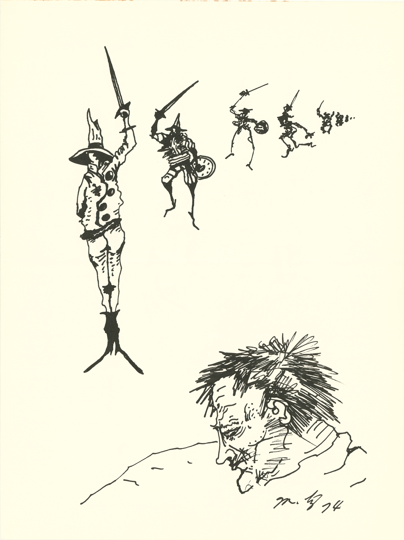 <i>Madman's Dream No. # 1</i><br>Ink on paper<br>Madman's Dream Series<br>12 X 9 Inches<br>November - 1974<br>