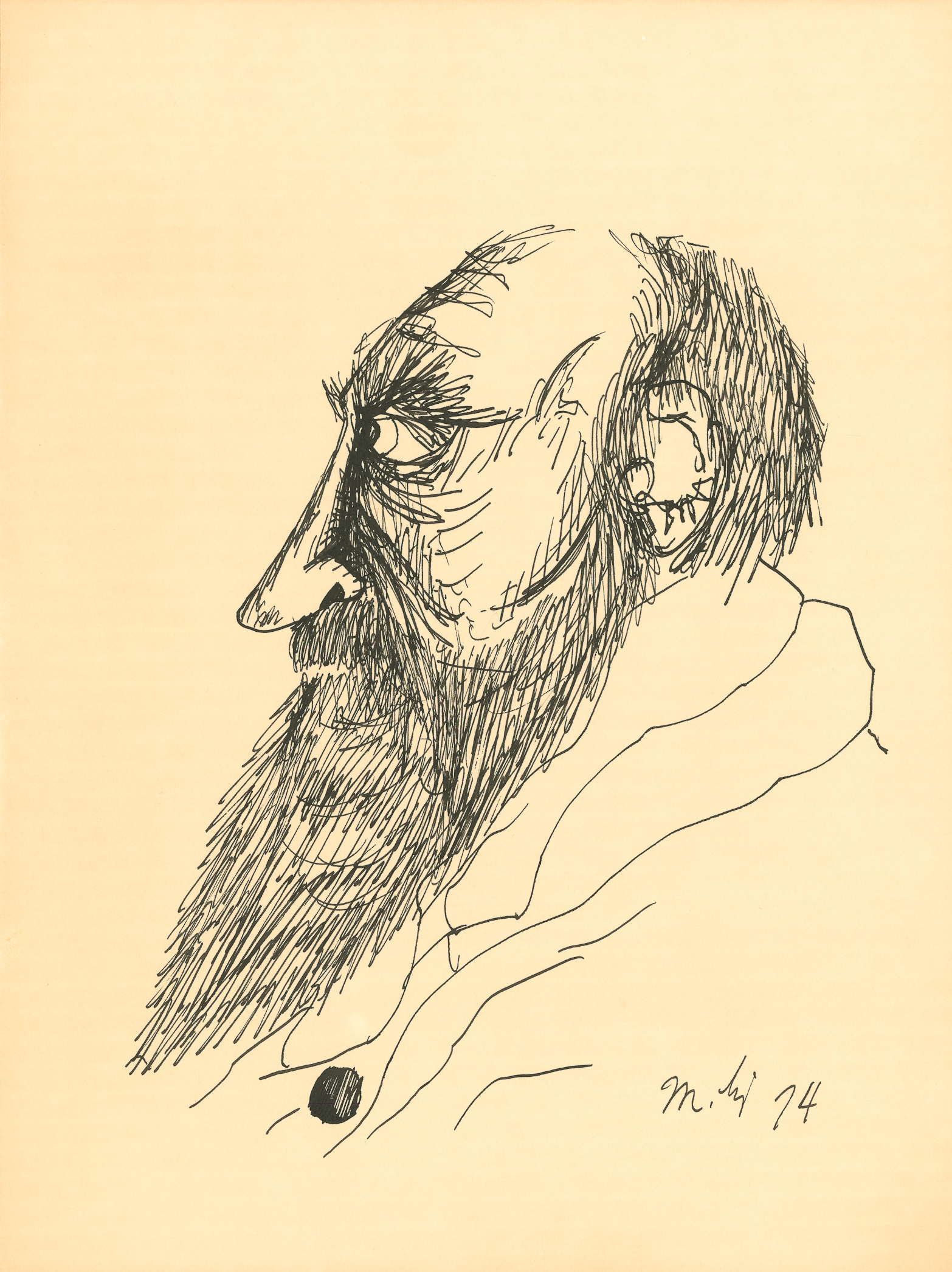 <i>Untitled</i><br>Ink on paper<br>12 X 9 Inches<br>November - 1974<br>
