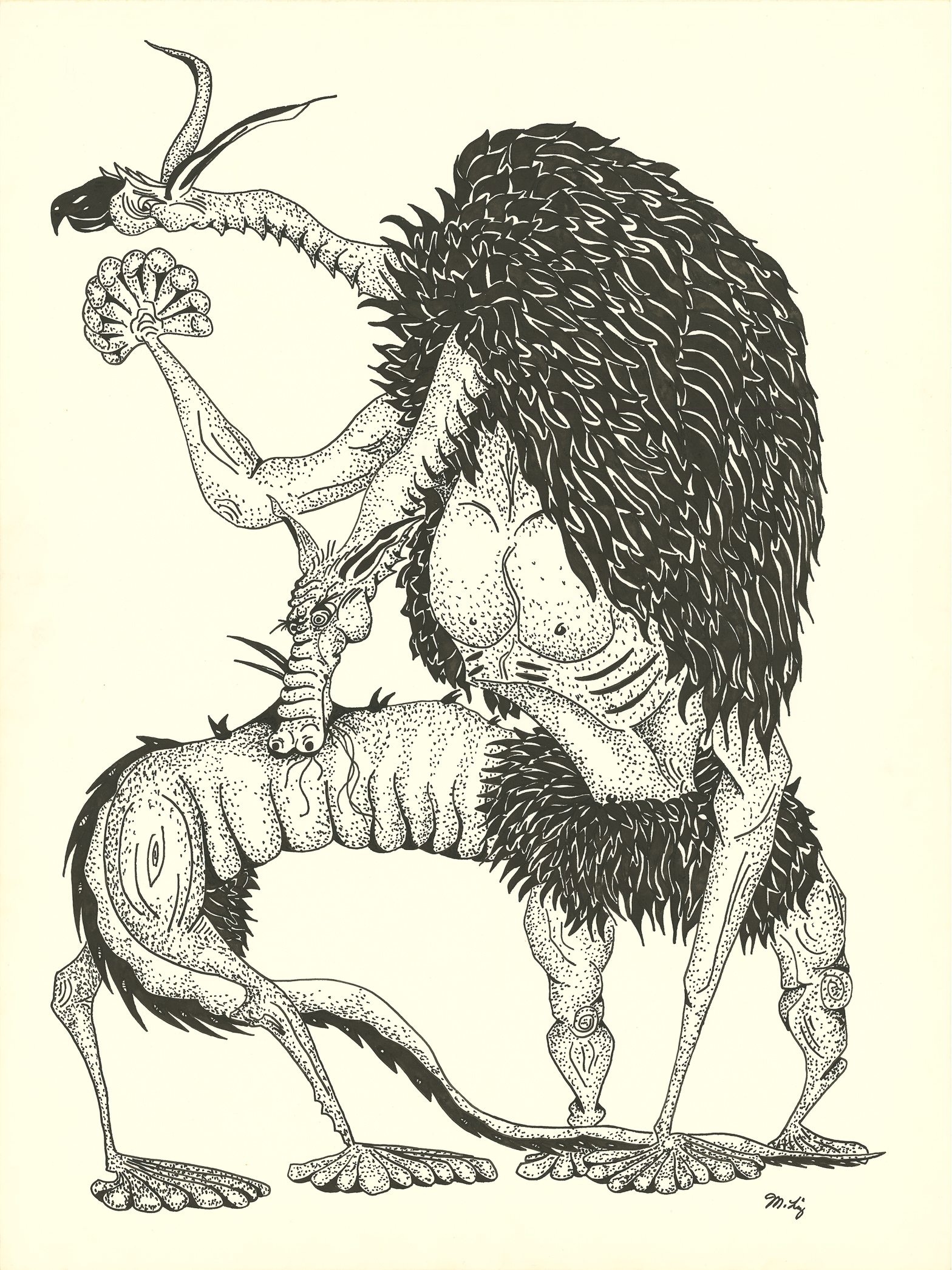 <i>Untitled</i><br>Ink on paper<br>24 X 18 Inches<br>Circa - 1974<br>