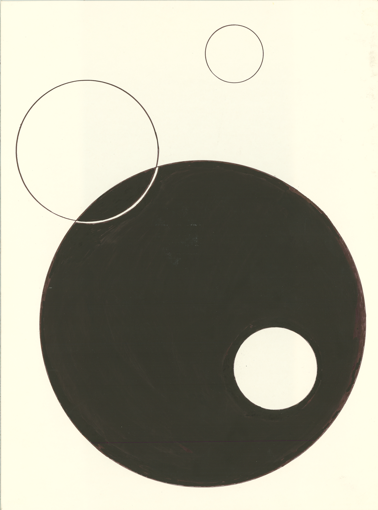 <i>Circle (Simple)</i><br>Ink on illustration board<br>12 X 9 Inches<br>Circa - 1975<br>