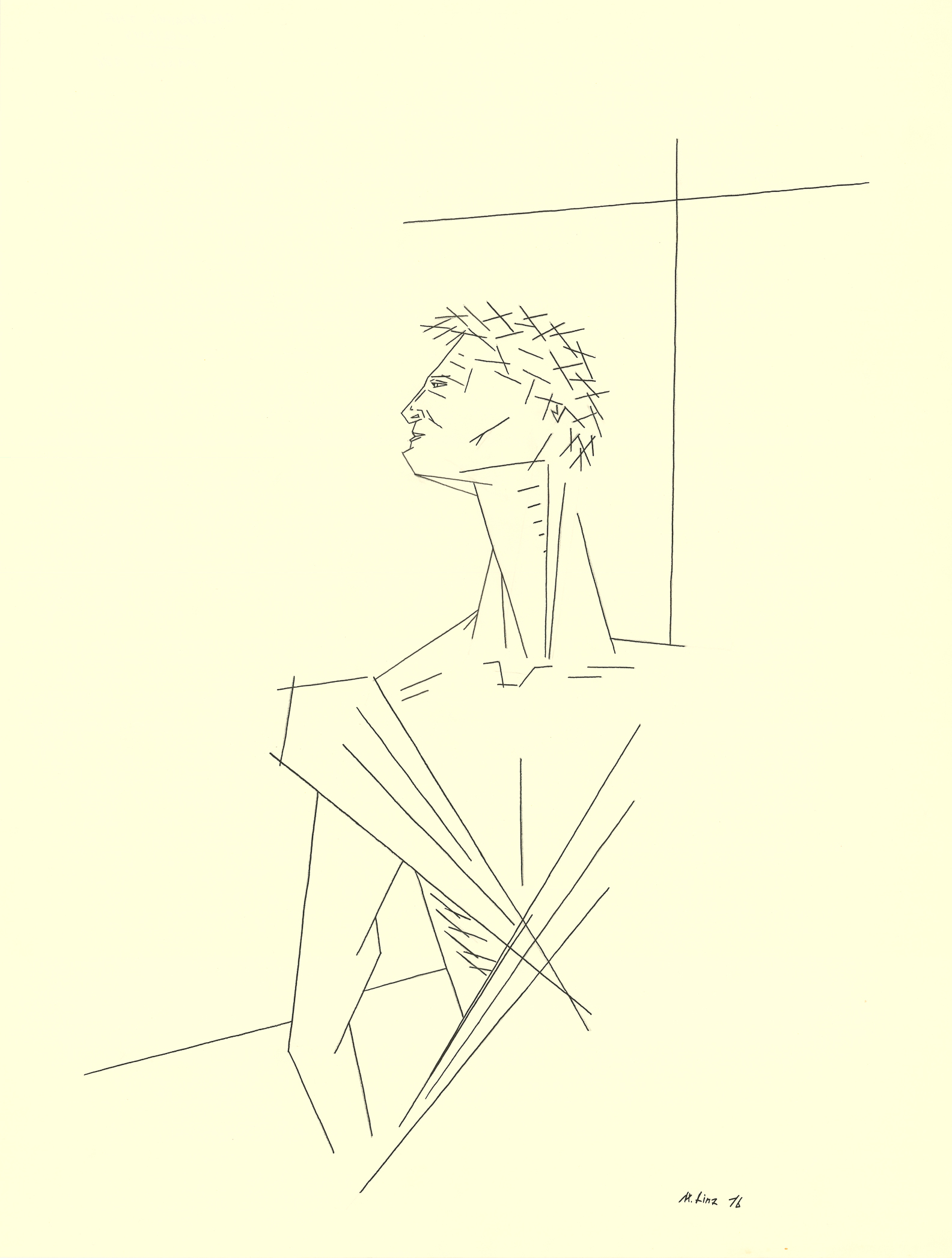 <i>Celebrating The Holidays</i><br>Ink on paper<br>24 X 18 Inches<br>March - 1976<br>