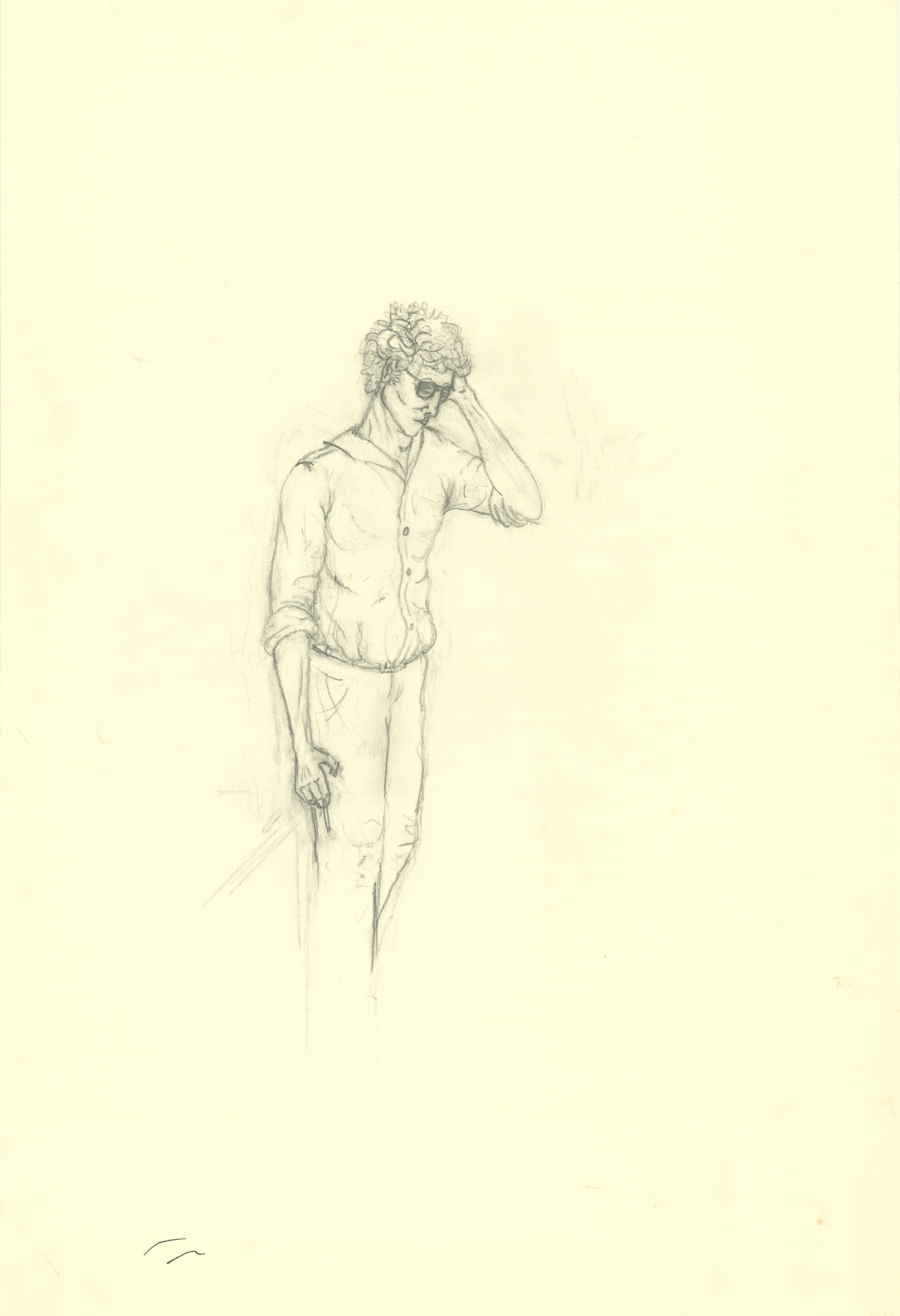 <i>Untitled</i><br>Graphite on paper<br>18 X 12 Inches<br>Circa - 1976<br>