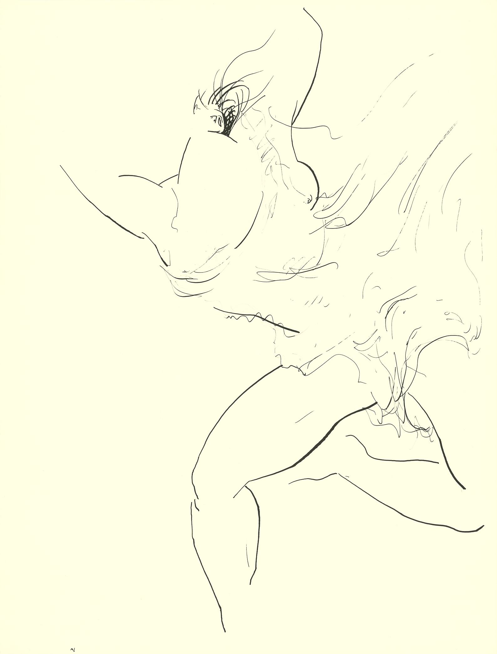 <i>Isadora Duncan # 1</i><br>Ink on paper<br>Isadora Duncan Series<br>24 X 18 Inches<br>June - 1983<br>