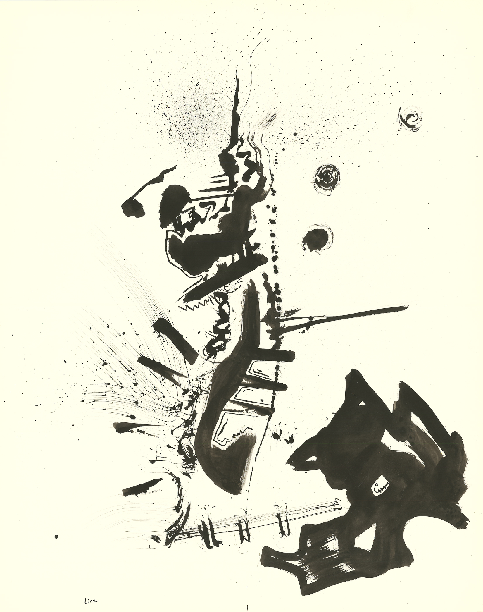 <i>Untitled</i><br>Ink on poster board<br>29 X 23 Inches<br>February - 1985<br>