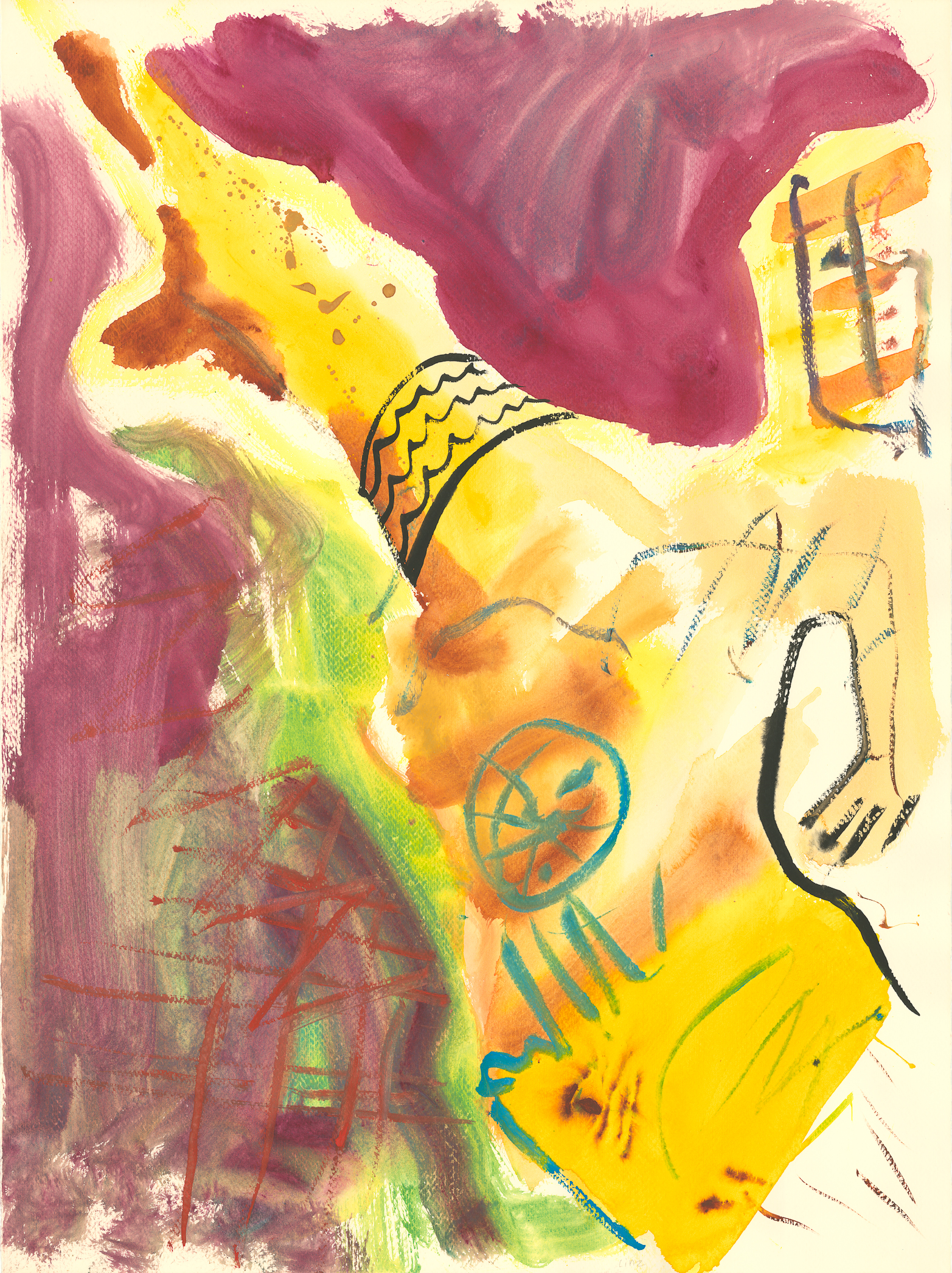 <i>Amazon</i><br>Ink and watercolor on paper<br>30 X 22 Inches<br>March - 1985<br>