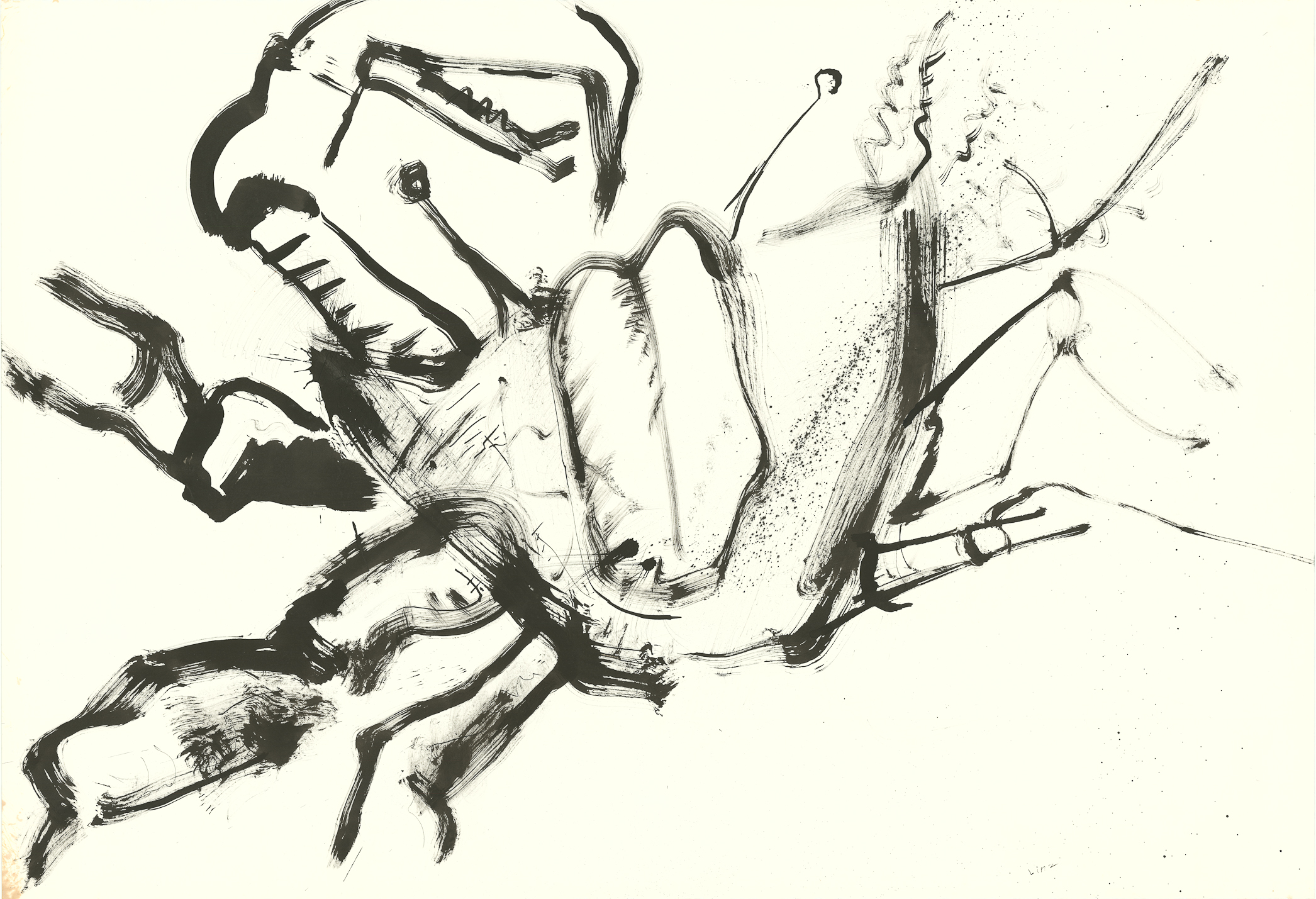<i>Fiddler Crab</i><br>Ink on paper<br>30 X 44 Inches<br>Winter - 1986<br>